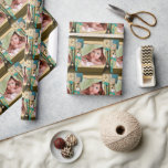 Personalisierte Vintage FotoCollage Geschenkpapier<br><div class="desc">Personalisierte Vintage FotoCollage</div>