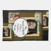 Personalisierte Vintage FotoCollage Geschirrtuch (Horizontal)