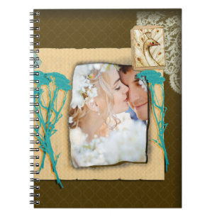Personalisierte Vintage FotoCollage Notizblock