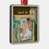 Personalisierte Vintage FotoCollage Ornament Aus Metall (Rechts)