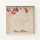 Personalisierte Vintage französische Blumenschrift Notizblock (Rückseite)