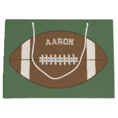 Personalisierte Vintage Fußballgeschenktasche Große Geschenktüte (Vorderseite)