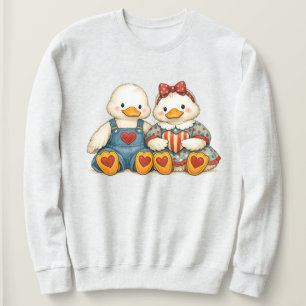 Personalisierte Vintage-Gans 90er Retro-Gans-Paar Sweatshirt