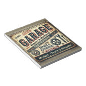 Personalisierte Vintage Garage Notepad Notizblock (angewinkelt)