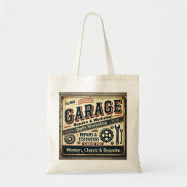Personalisierte Vintage Garage Tote Bag Tragetasche