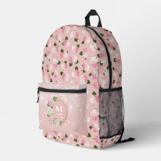 Personalisierte Vintage-Gartenblüten Bedruckter Rucksack