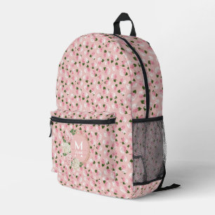 Personalisierte Vintage-Gartenblüten Bedruckter Rucksack