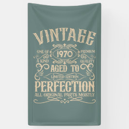 Personalisierte Vintage Geburtstagsfeier - Whisky- Banner