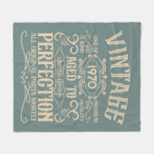 Personalisierte Vintage Geburtstagsfeier - Whisky- Fleecedecke (Vorderseite (Horizontal))