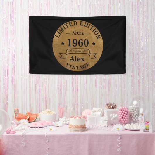 Personalisierte Vintage Geburtstagsgeschenke Banner (Party)