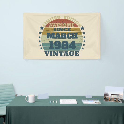 Personalisierte Vintage Geburtstagsgeschenke Banner (Messeveranstaltung)