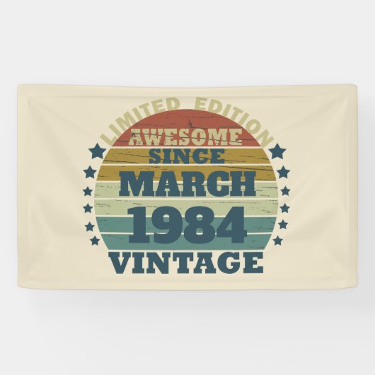 Personalisierte Vintage Geburtstagsgeschenke Banner (Horizontal)