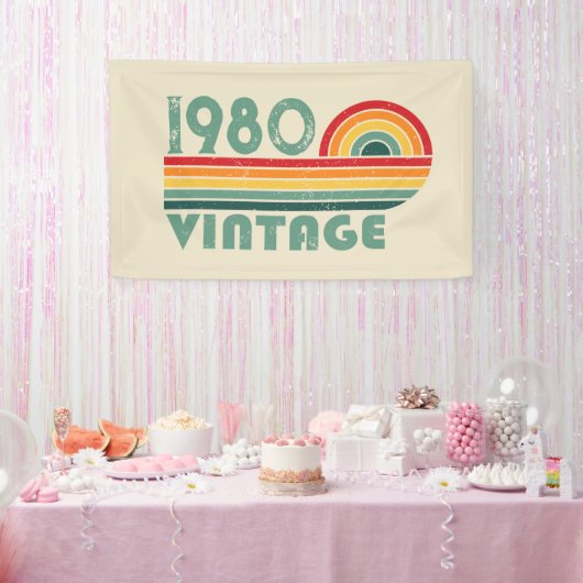 Personalisierte Vintage Geburtstagsgeschenke Banner (Party)