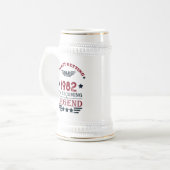 Personalisierte Vintage Geburtstagsgeschenke Bierglas (Vorderseite Links)