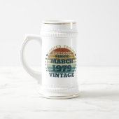 Personalisierte Vintage Geburtstagsgeschenke Bierglas (Links)