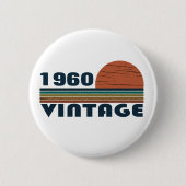 Personalisierte Vintage Geburtstagsgeschenke Button (Vorderseite)