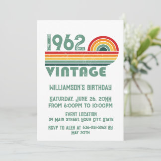 Personalisierte Vintage Geburtstagsgeschenke Einladung