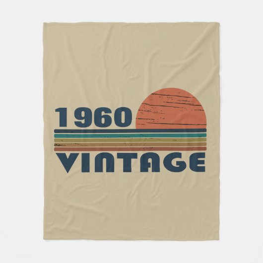 Personalisierte Vintage Geburtstagsgeschenke Fleecedecke (Vorderseite)