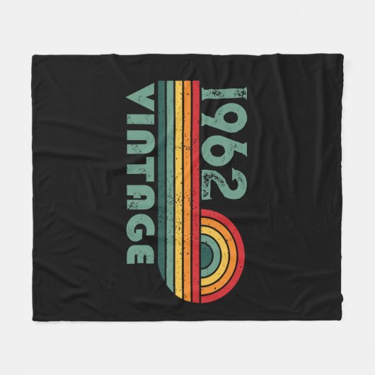 Personalisierte Vintage Geburtstagsgeschenke Fleecedecke (Vorderseite (Horizontal))