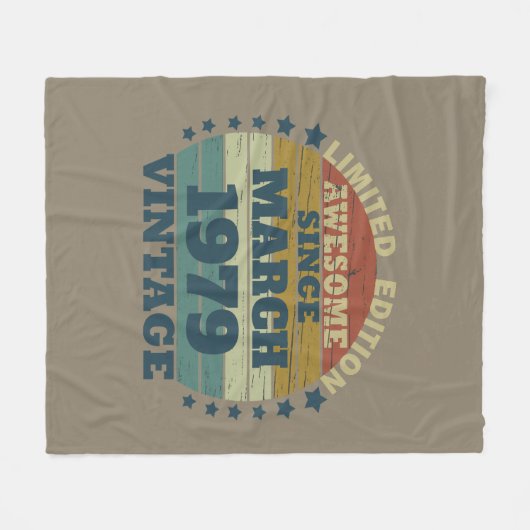 Personalisierte Vintage Geburtstagsgeschenke Fleecedecke (Vorderseite (Horizontal))