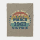 Personalisierte Vintage Geburtstagsgeschenke Fleecedecke (Vorderseite)