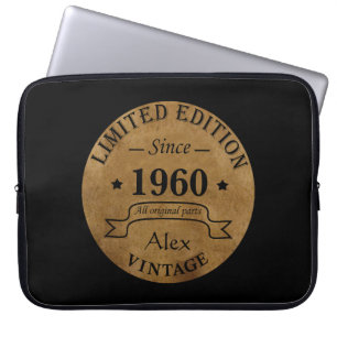 Personalisierte Vintage Geburtstagsgeschenke Laptopschutzhülle