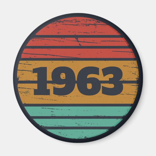 Personalisierte Vintage Geburtstagsgeschenke Magnet (Vorne)