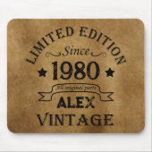 Personalisierte Vintage Geburtstagsgeschenke Mousepad (Vorne)