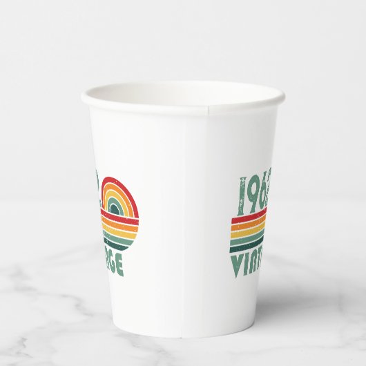 Personalisierte Vintage Geburtstagsgeschenke Pappbecher (Rechts)