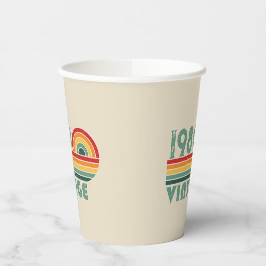 Personalisierte Vintage Geburtstagsgeschenke Pappbecher (Links)