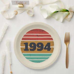 Personalisierte Vintage Geburtstagsgeschenke Pappteller