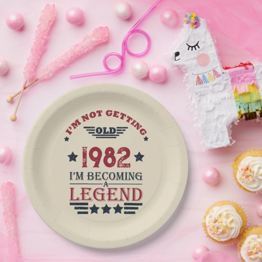 Personalisierte Vintage Geburtstagsgeschenke Pappteller (Party)
