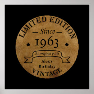 Personalisierte Vintage Geburtstagsgeschenke Poster
