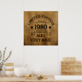 Personalisierte Vintage Geburtstagsgeschenke Poster (Küche)