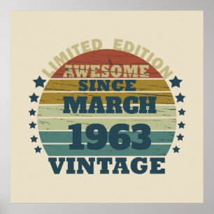 Personalisierte Vintage-Geburtstagsgeschenke Poster