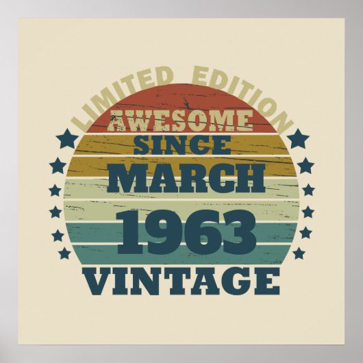 Personalisierte Vintage Geburtstagsgeschenke Poster (Vorne)