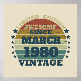Personalisierte Vintage-Geburtstagsgeschenke Poster