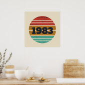 Personalisierte Vintage Geburtstagsgeschenke Poster (Küche)