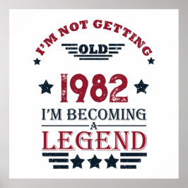 Personalisierte Vintage Geburtstagsgeschenke Poster