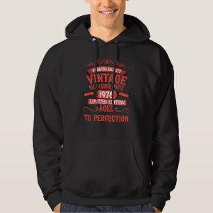 Personalisierte Vintage Geburtstagsgeschenke rot Hoodie
