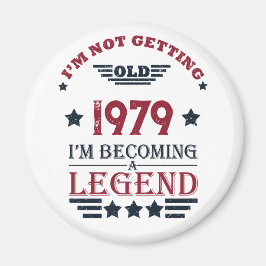 Personalisierte Vintage Geburtstagsgeschenke rot Magnet