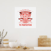 Personalisierte Vintage Geburtstagsgeschenke rot Poster (Küche)