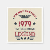 Personalisierte Vintage Geburtstagsgeschenke rot Serviette (Vorderseite)