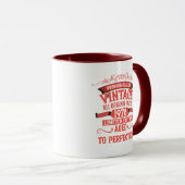 Personalisierte Vintage Geburtstagsgeschenke rot Tasse (VorderseiteRechts)