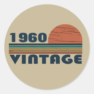 Personalisierte Vintage Geburtstagsgeschenke Runder Aufkleber