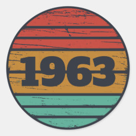 Personalisierte Vintage Geburtstagsgeschenke Runder Aufkleber