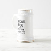 Personalisierte Vintage Geburtstagsgeschenke schwa Bierglas (Vorderseite Links)