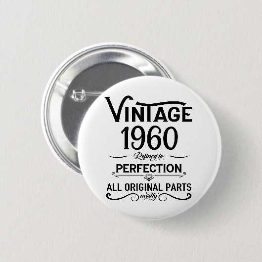 Personalisierte Vintage Geburtstagsgeschenke Schwa Button (Vorne & Hinten)