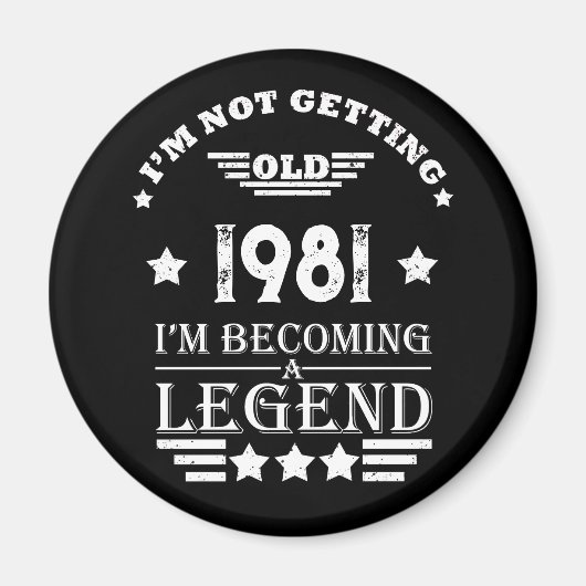 Personalisierte Vintage Geburtstagsgeschenke Schwa Magnet (Vorne)