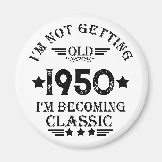 Personalisierte Vintage Geburtstagsgeschenke schwa Magnet (Vorne)